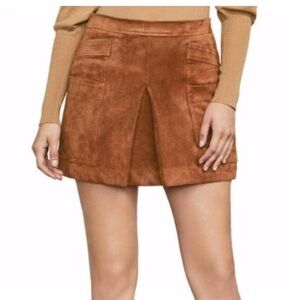 BCBGMAXAZRIA Faux Suede Mini Skirt Size XXS